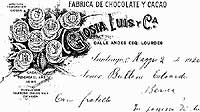 Carta intestata della fabbrica di cioccolato